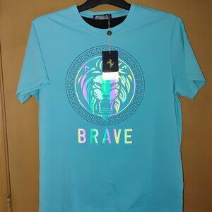 RIVELLI Woman's Short Sleeves Beaded T-shirt Size L NWT